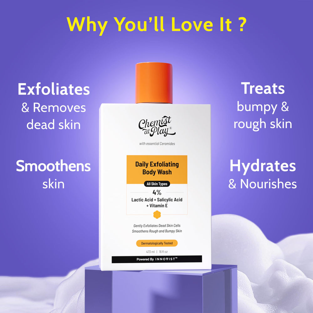 Chemist At Play Body Wash ceramides-rich texture on skin after wash