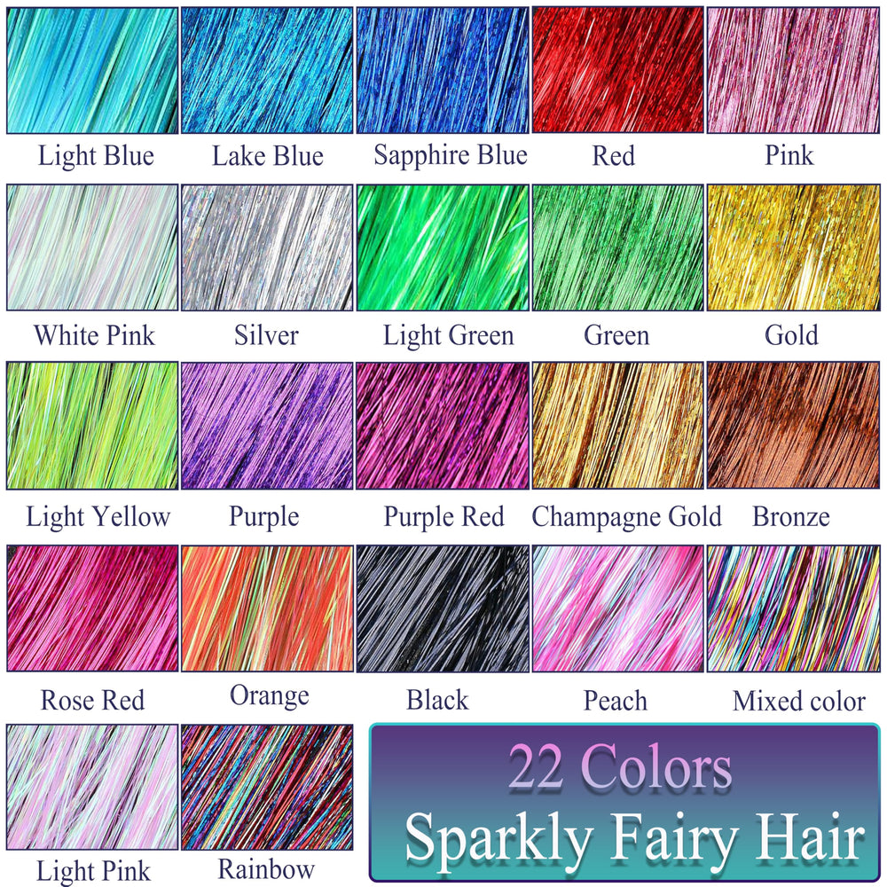 CHENZI 48-inch tinsel extensions offer length versatility and easy customization.
