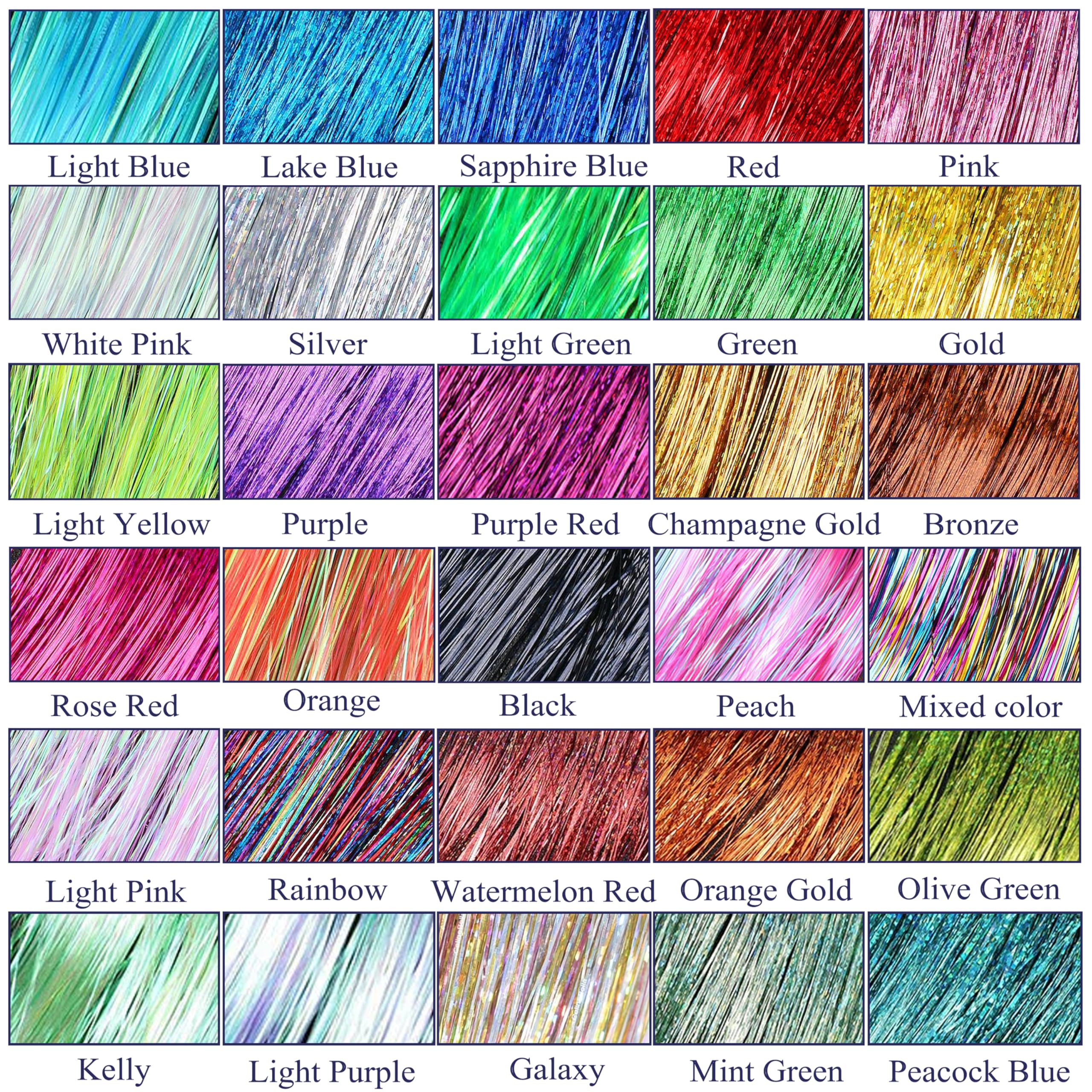 CHENZI heat-resistant polyester tinsel close-up highlights safe material.