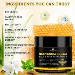 CHEOKINGBA Bee Venom Comprehensive Cream being applied to the face for refreshed appearance