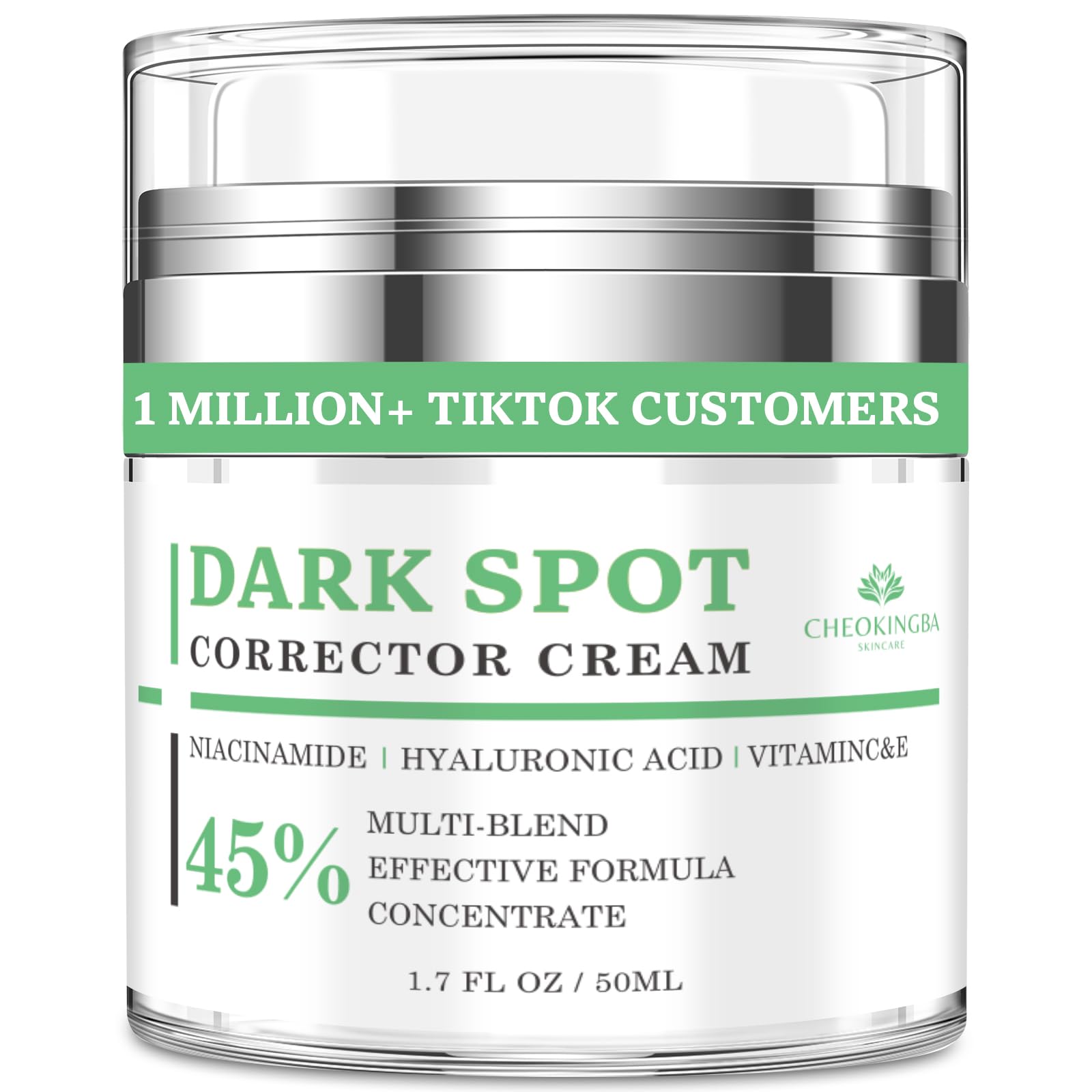 CHEOKINGBA dark-spot-corrector bottle close-up for targeted skin tone refinement.