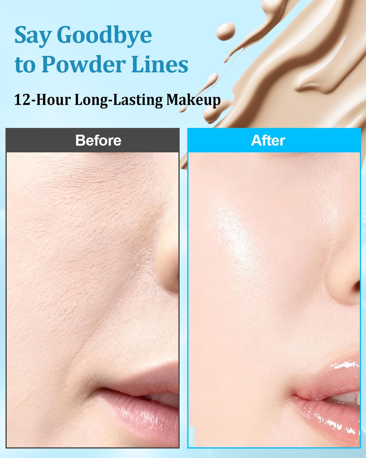 CHEOKINGBA lightweight serum application demonstrates quick absorption.
