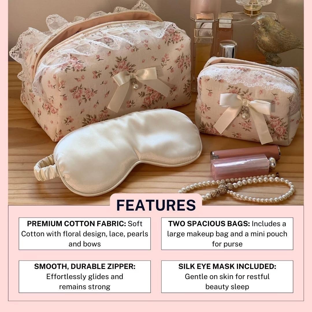 Cherry Ever After silk eye mask delivers ultra-soft comfort for peaceful sleep