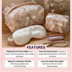 Cherry Ever After silk eye mask delivers ultra-soft comfort for peaceful sleep