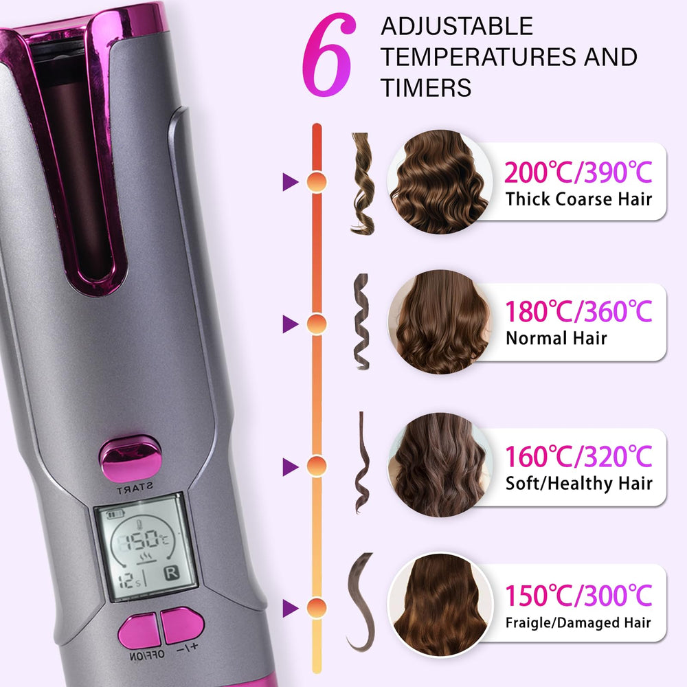 CHERRYSUN rechargeable-battery-curling-iron allows styling anywhere.