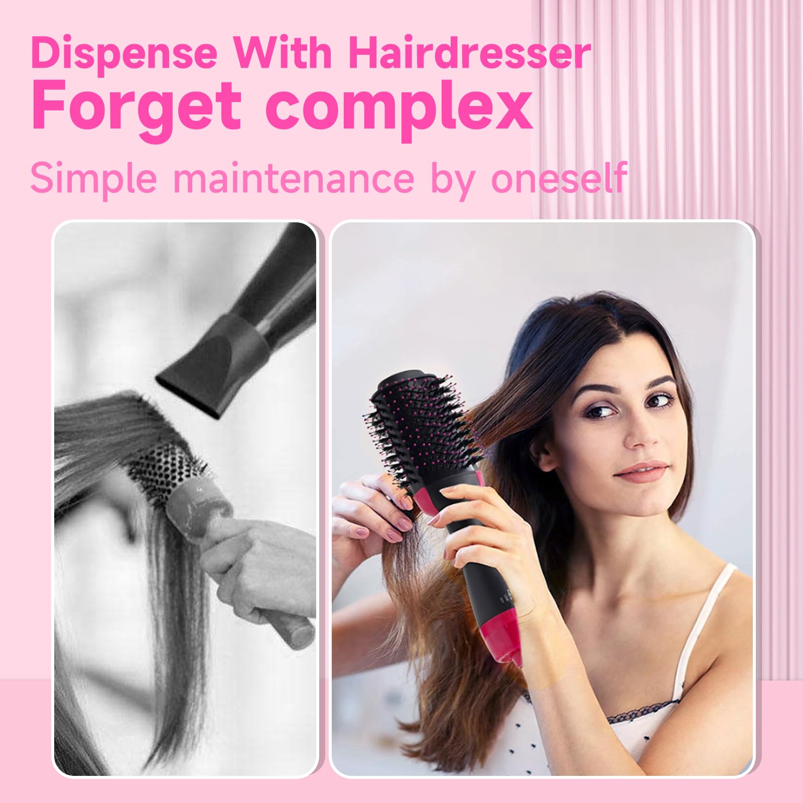 CHERRYSUN tangle-free nylon pin bristles for easy detangling during styling