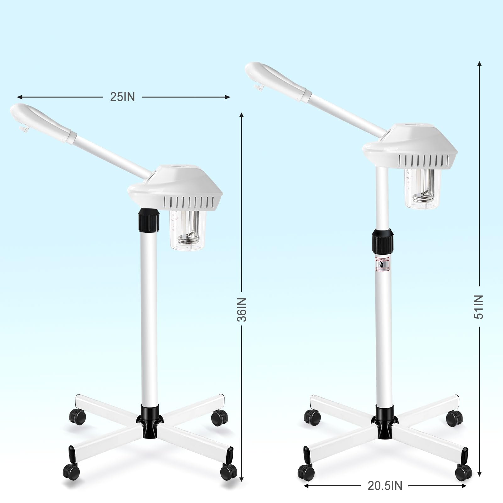 Chetunju facial steamer on wheels enables mobile home spa setups.