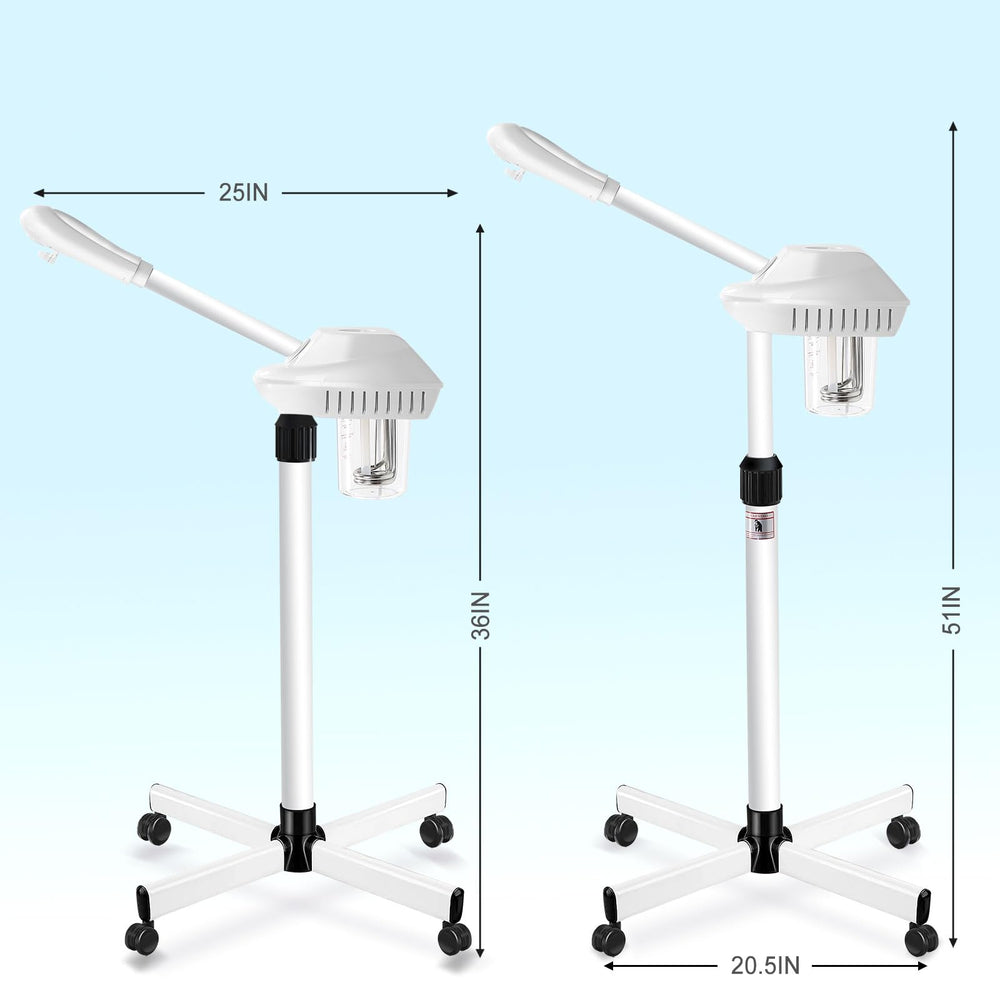 Chetunju facial steamer on wheels enables mobile home spa setups.