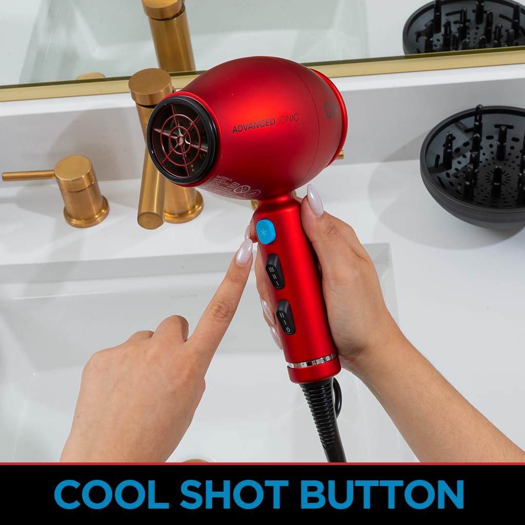 CHI 1875 Series frizz-control shine closeup emphasizes smoothing effect.