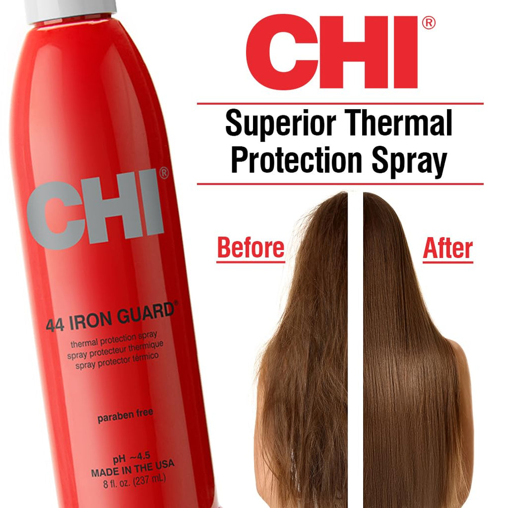 CHI before and after hair photo showing smoother, shinier results