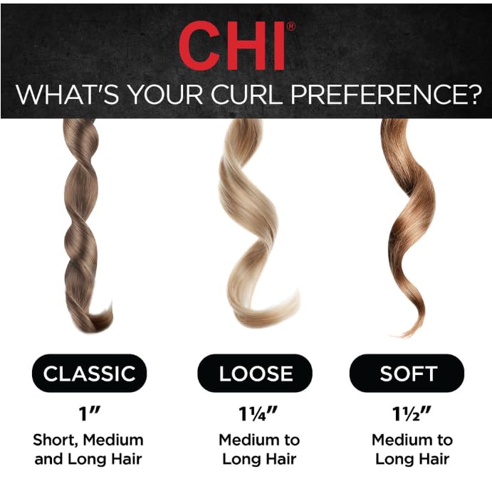 CHI curling iron with auto shut-off for safe styling sessions.