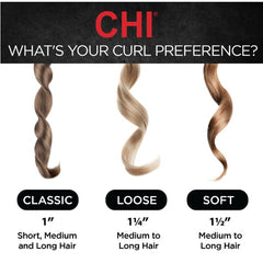CHI curling iron with auto shut-off for safe styling sessions.