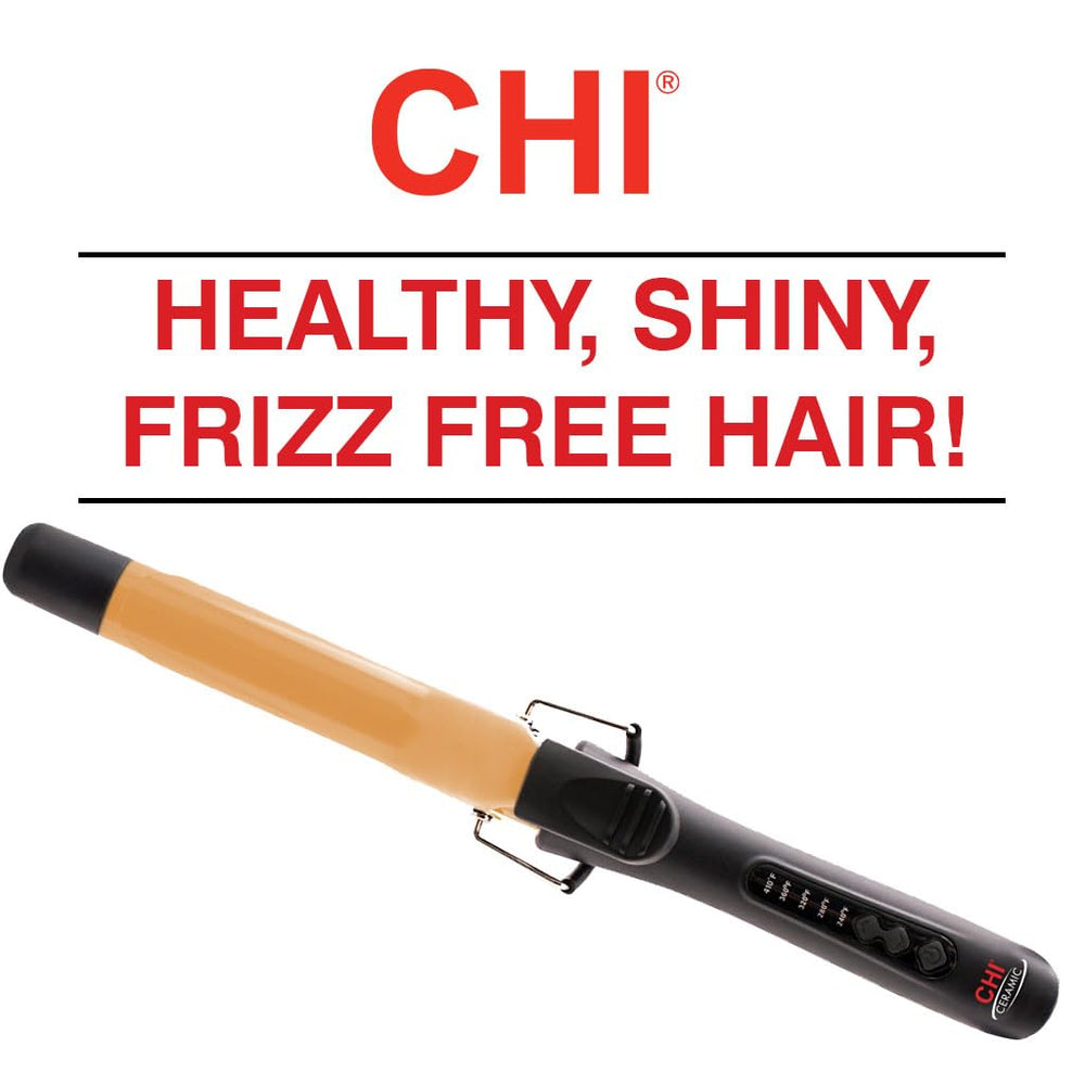CHI ceramic curling iron with even-heat technology for consistent waves.
