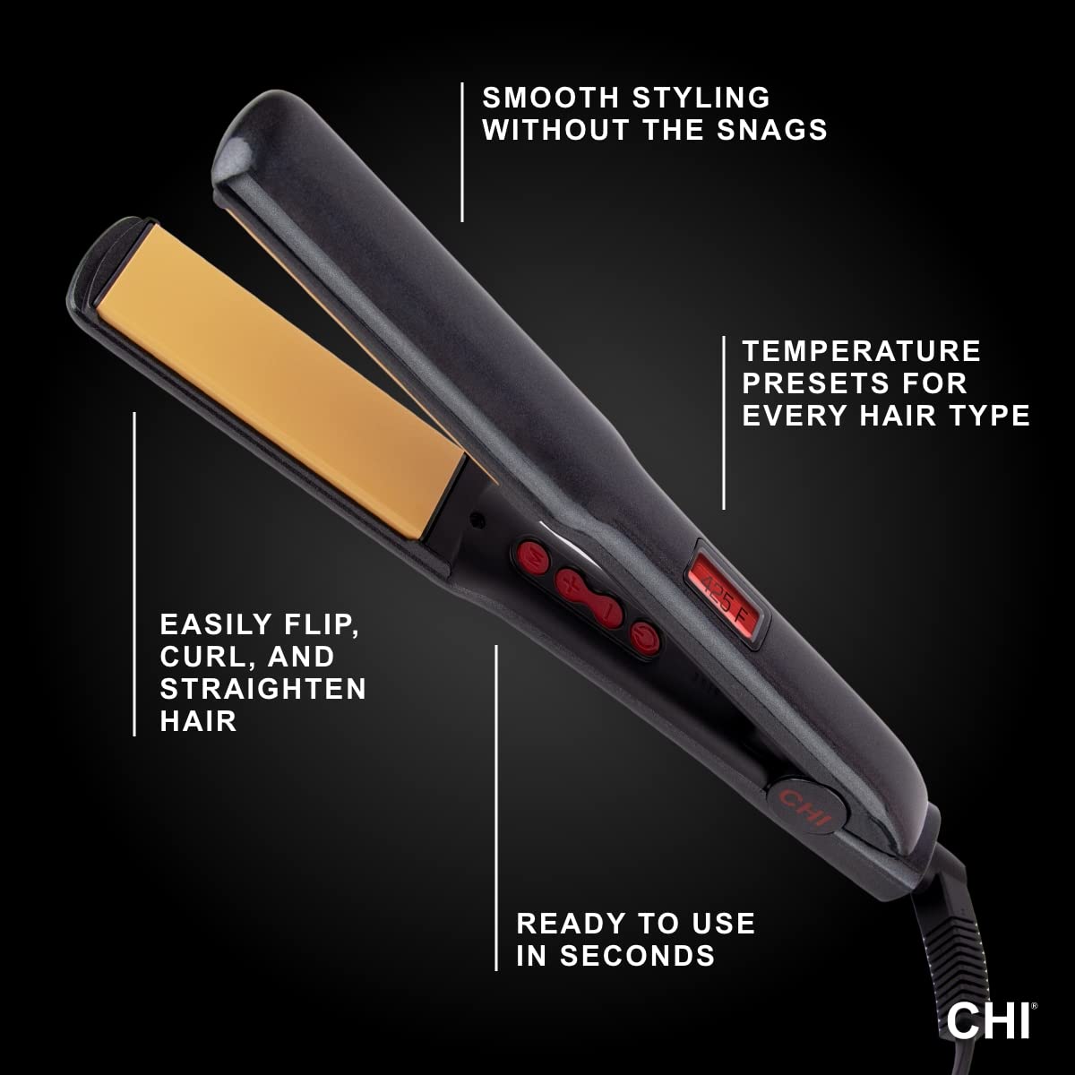 CHI G2 fast heat up in 40 seconds supports efficient styling sessions
