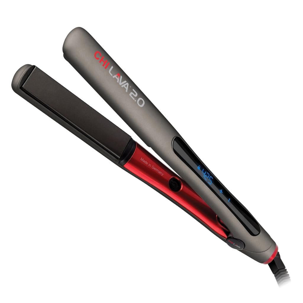 CHI Lava 2.0 plates-glide: smooth glide for sleek straightening results.