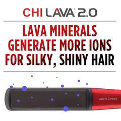 CHI Lava 2.0 temperature-control: easy heat selection for hair-type tailored styling.