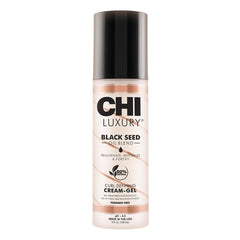 CHI Luxury Black Seed Oil Curl Defining Cream Gel bottle pour smooths frizz and adds shine.