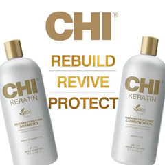 CHI Moisturize It Duo conditioner bottle emphasizes keratin-rich formula for strengthened, smoother strands.