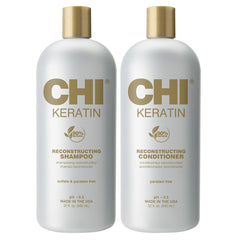 CHI Moisturize It Duo shampoo bottle highlights a hydrating cleanse for softer, more manageable hair.