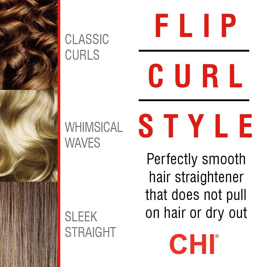 CHI Original flat iron uses far infrared heat and negative ions for shine