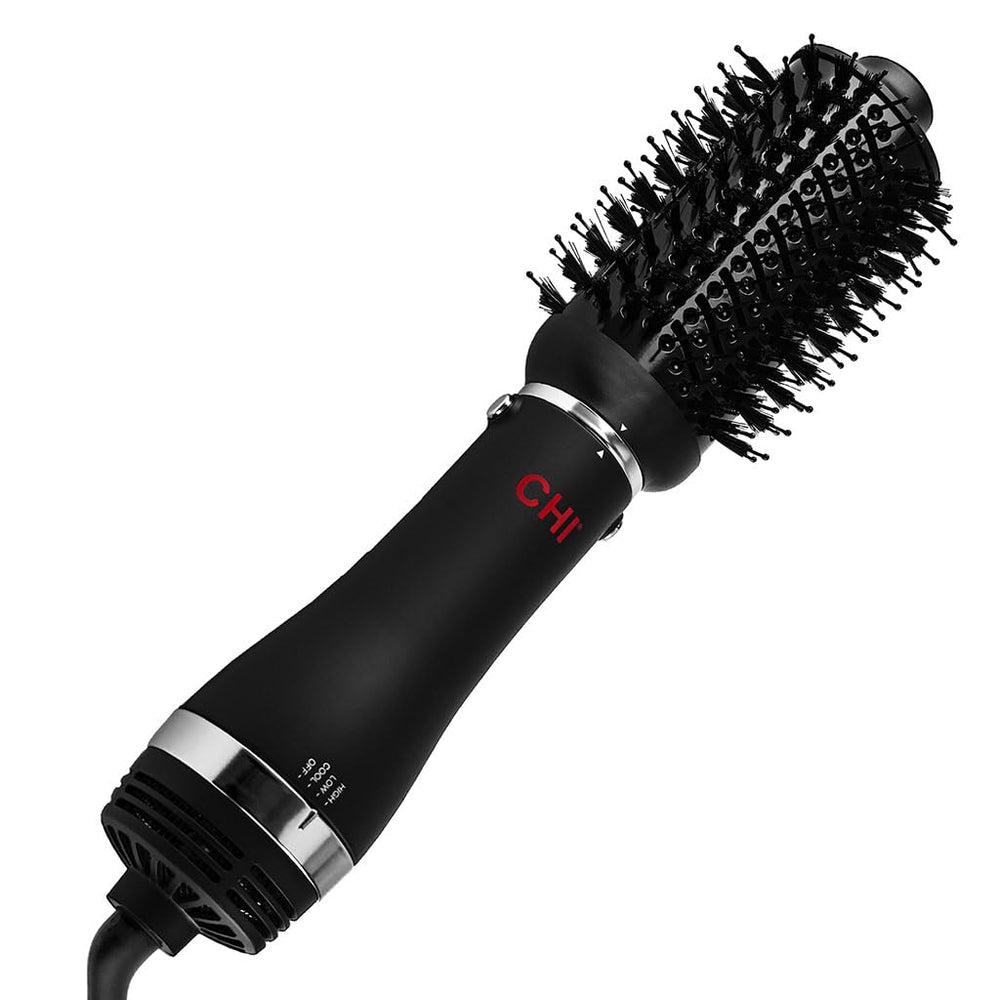 CHI Volumizer 4-in-1 blowout brush-dryer system delivering smooth, voluminous results.