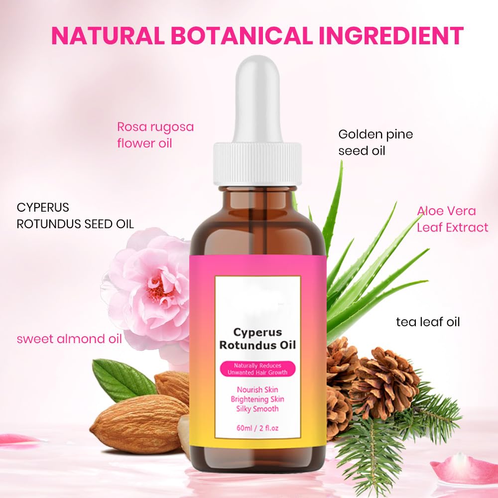 CHIC MODE Cyperus Rotundus oil used on skin after shower for hydration.