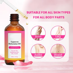 CHIC MODE Cyperus Rotundus oil bottle shown with quick-absorbing texture.