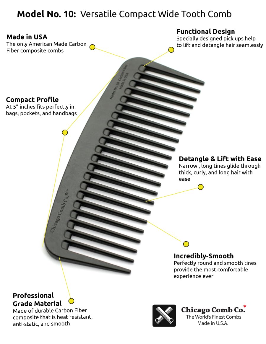 Chicago Comb Made in USA emphasizes quality craftsmanship.