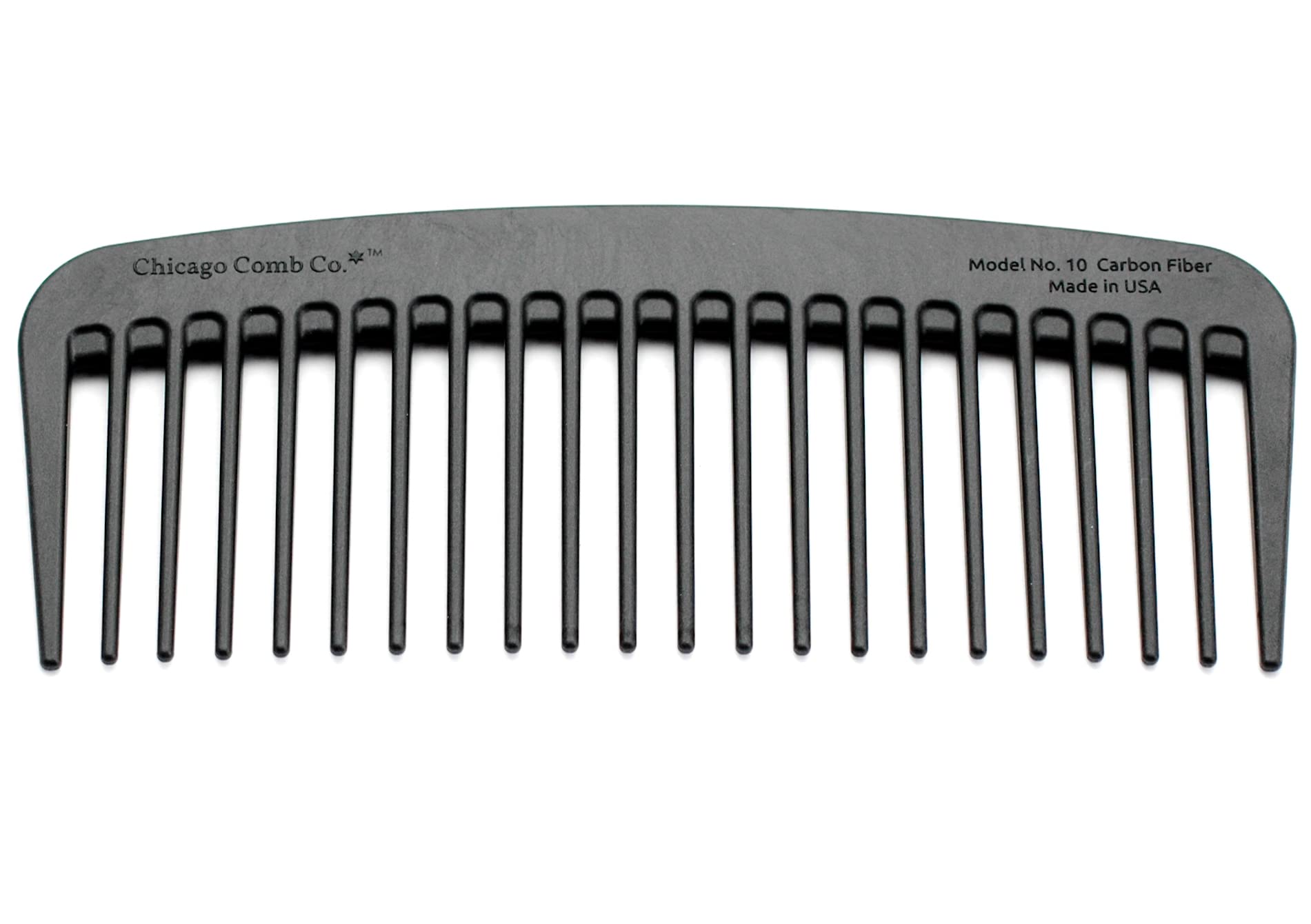Chicago Comb Model 10 wide-tooth close-up for gentle detangling.