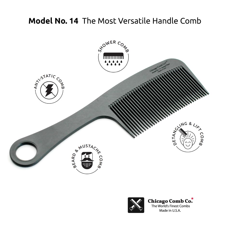 Chicago Comb Model 14 carbon fiber built in USA delivers lightweight strength