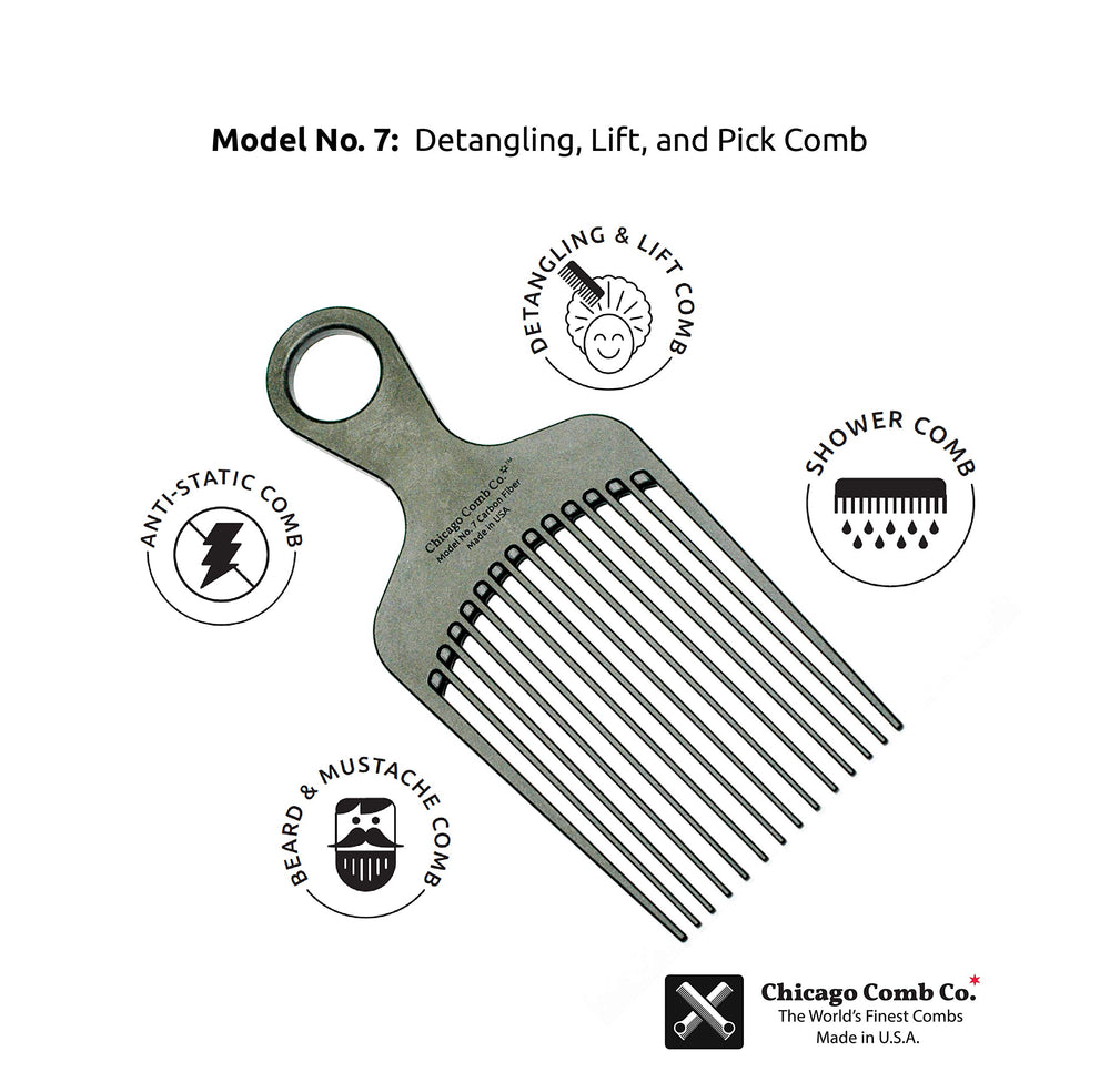 Chicago Comb Model 7 pompadour beard styling
