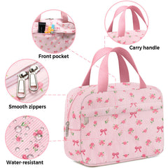Chicarries travel-friendly makeup bag with sturdy zipper and handle keeps essentials secure