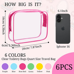 CHICAUP clear toiletry bag zipper close-up shows reliable closure and easy item retrieval.