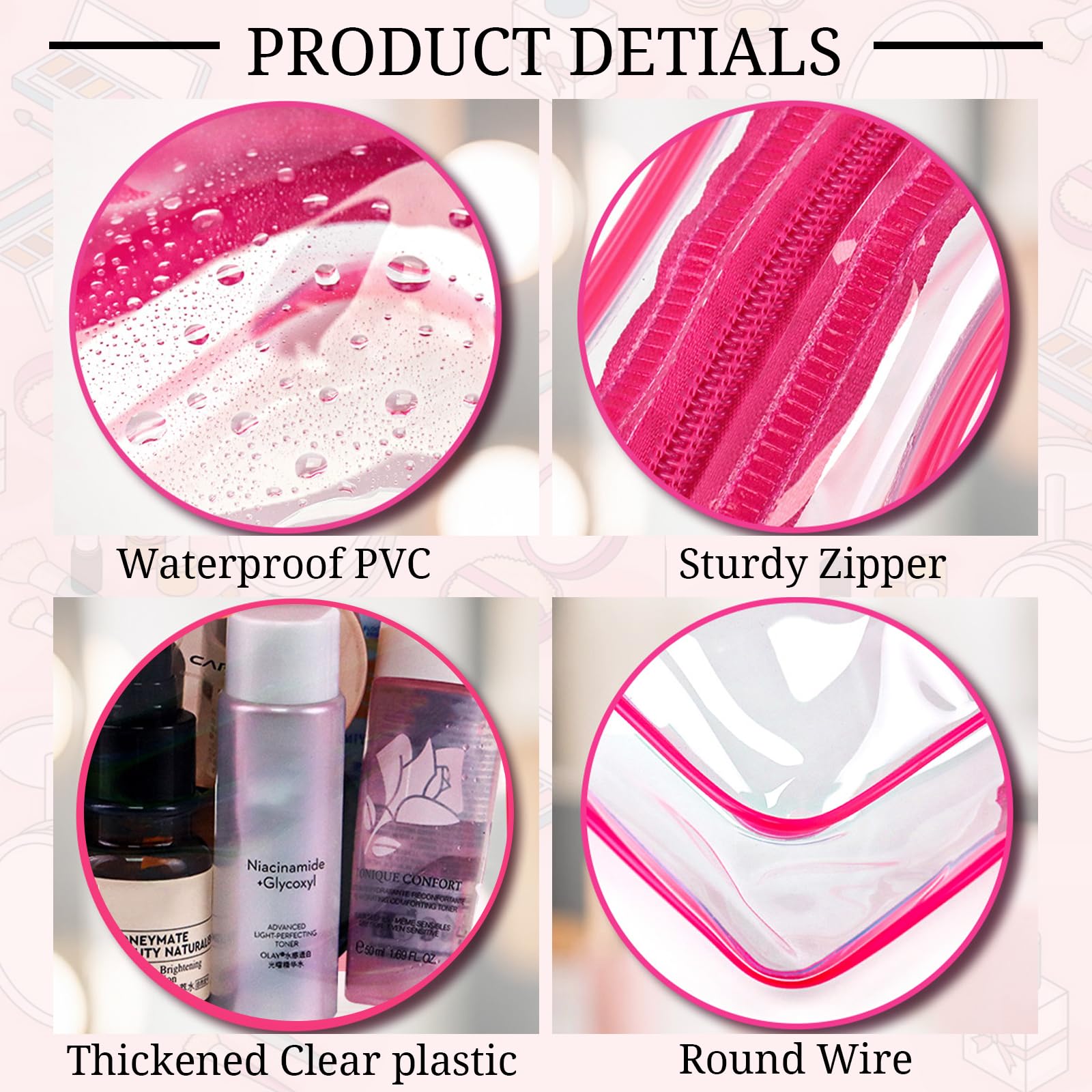 CHICAUP travel essentials bags in luggage demonstrate compact TSA-compatible storage.