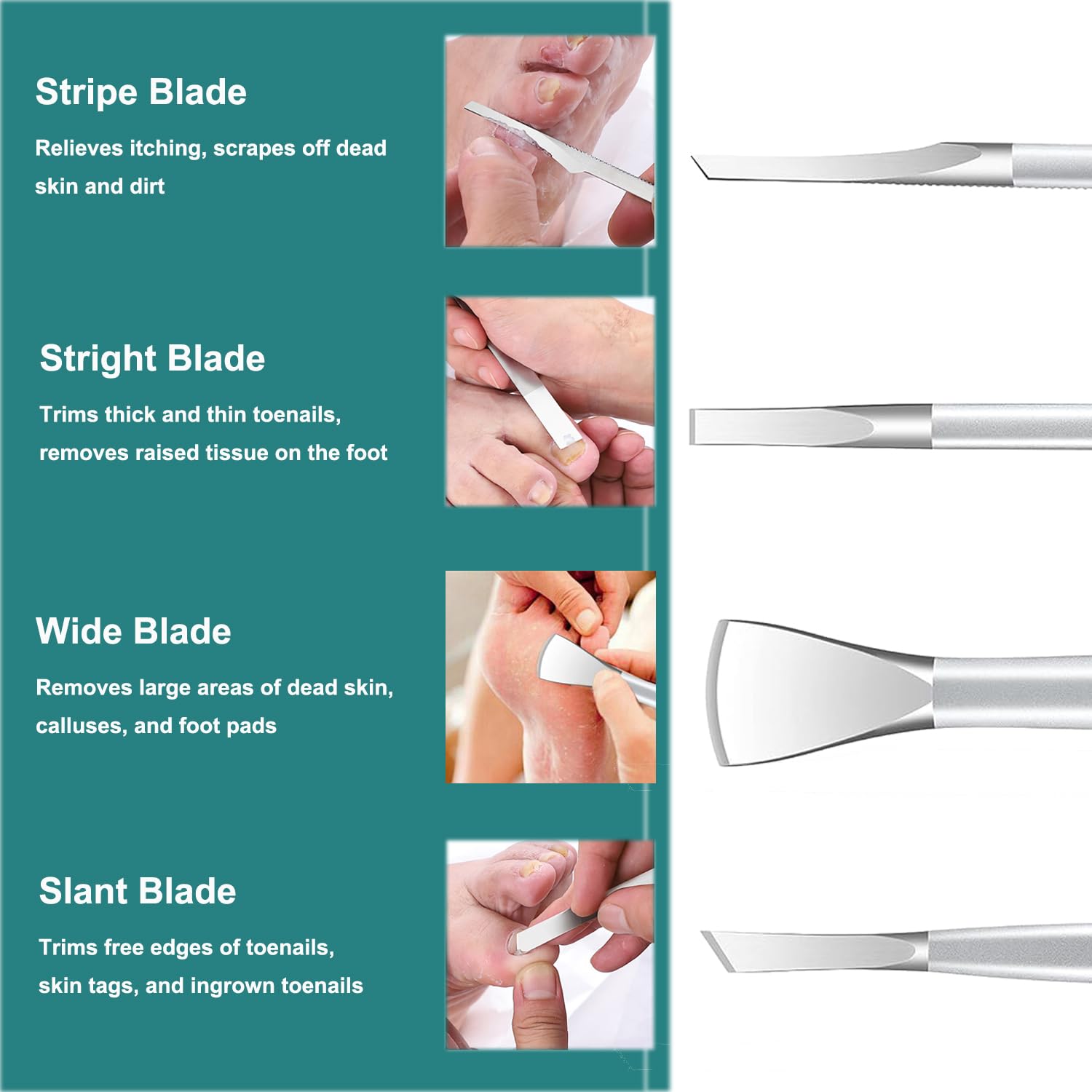 CHICREEN straight blade knife for clean, defined nail trimming