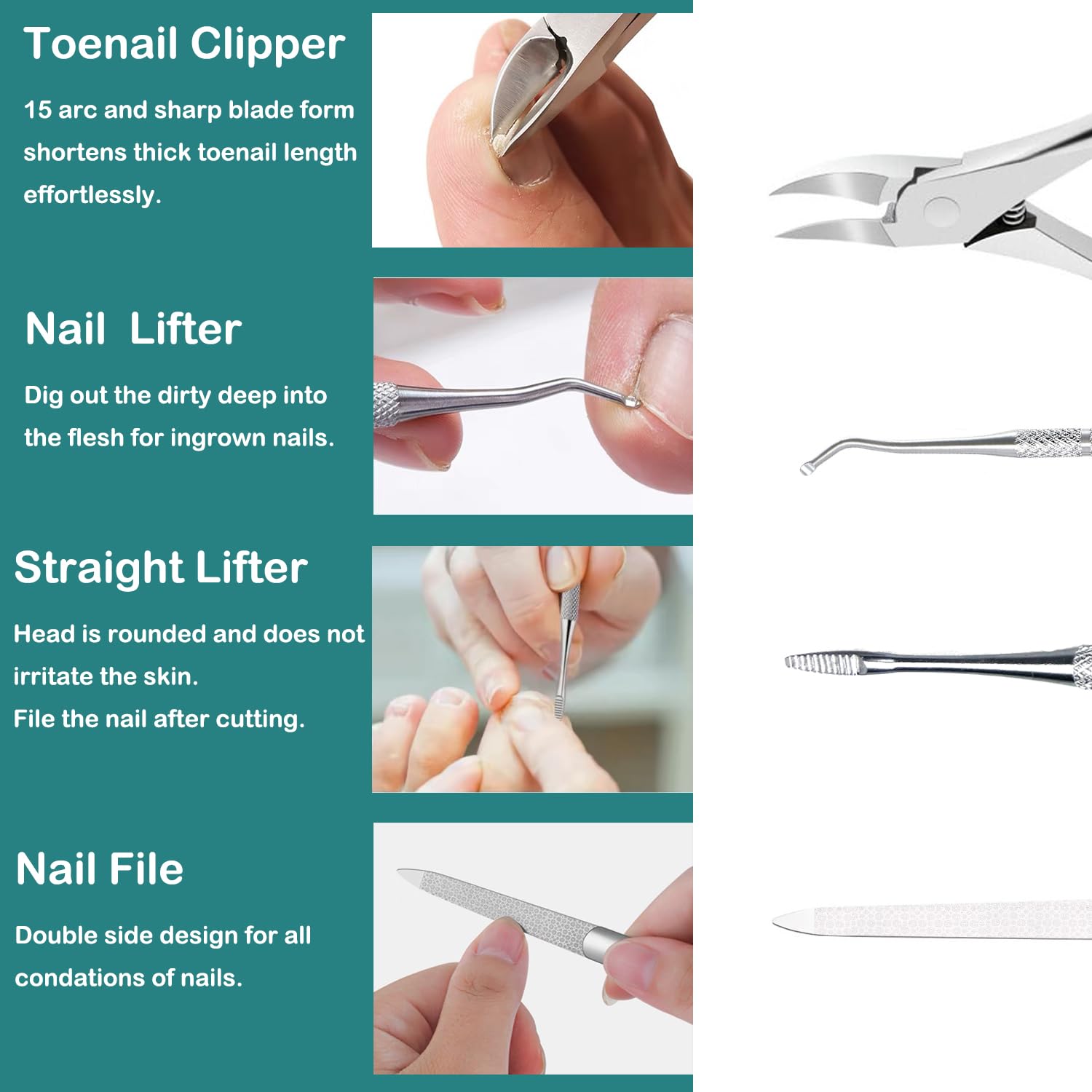 CHICREEN stripe blade knife for precision shaping and cuticle work