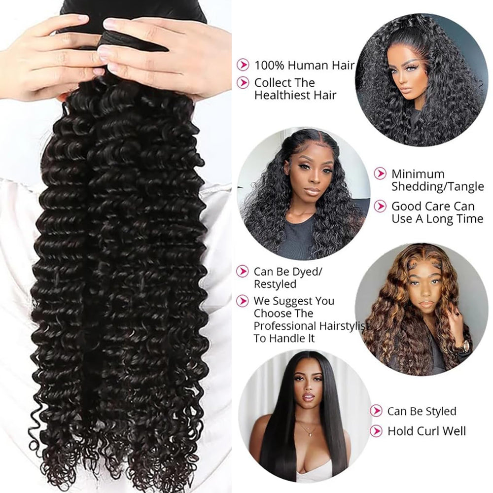 Chikamlty Deep Wave Bundles on model showcase voluminous waves