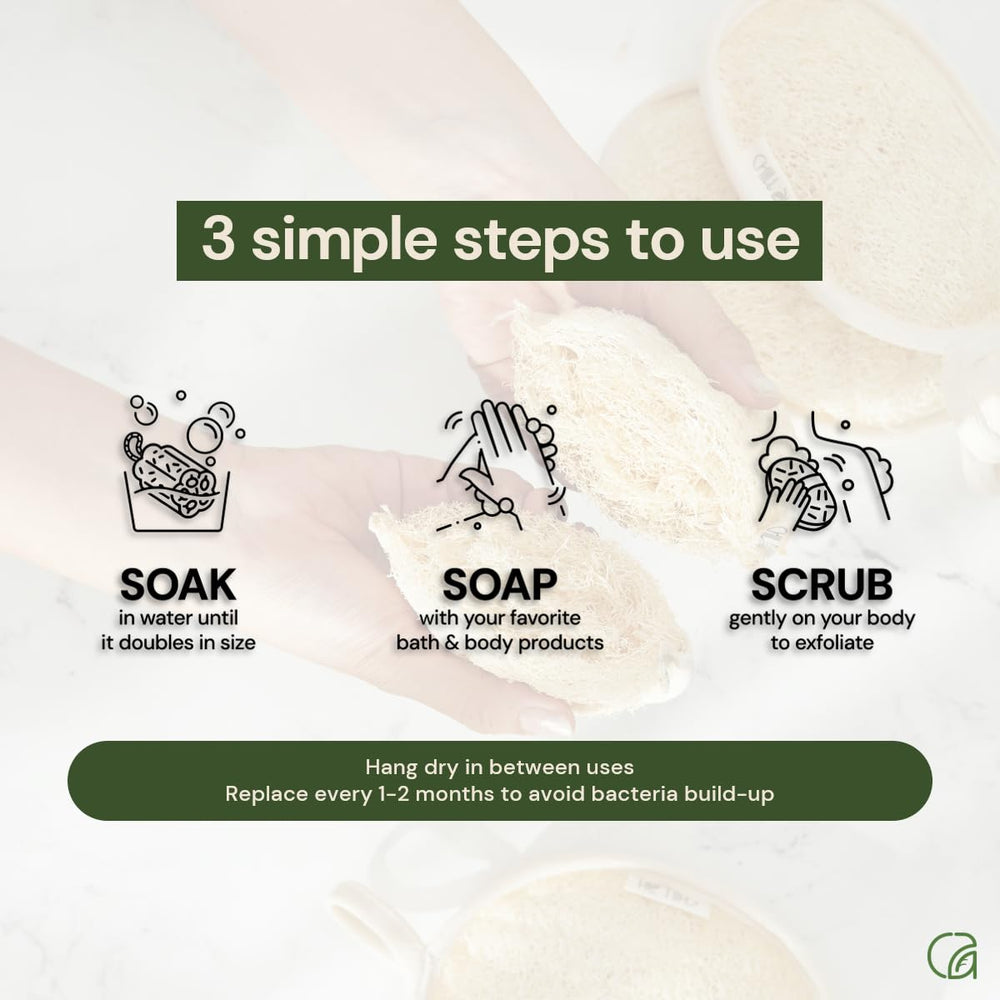 Chill Ah Green Glow biodegradable sponge set aligns with sustainable bathroom routines