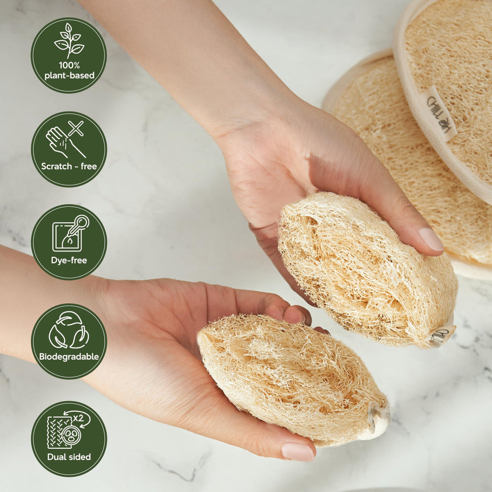 Chill Ah Green Glow dye-free sponge supports sensitive skin with chemical-free cleansing surface