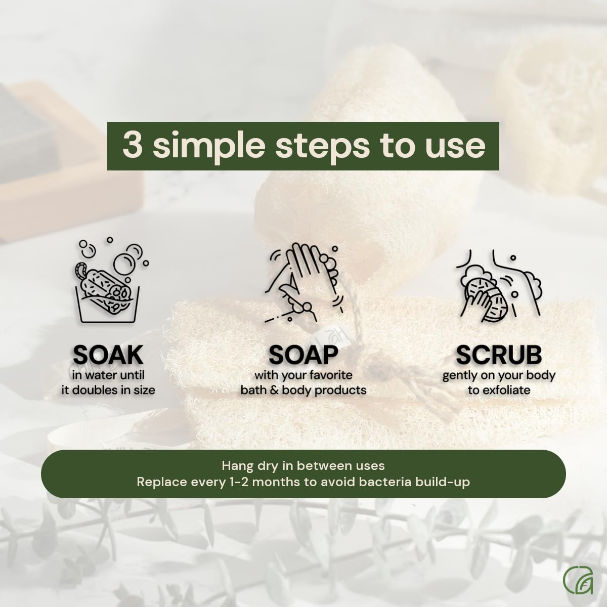 Chill Ah loofah sponge set gift packaging appealing eco-friendly.