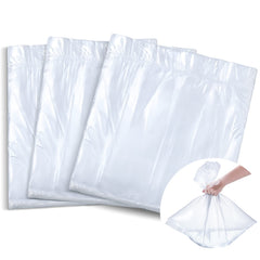 Chinco disposable foot tub liner stretched in a tub for hygienic soaking