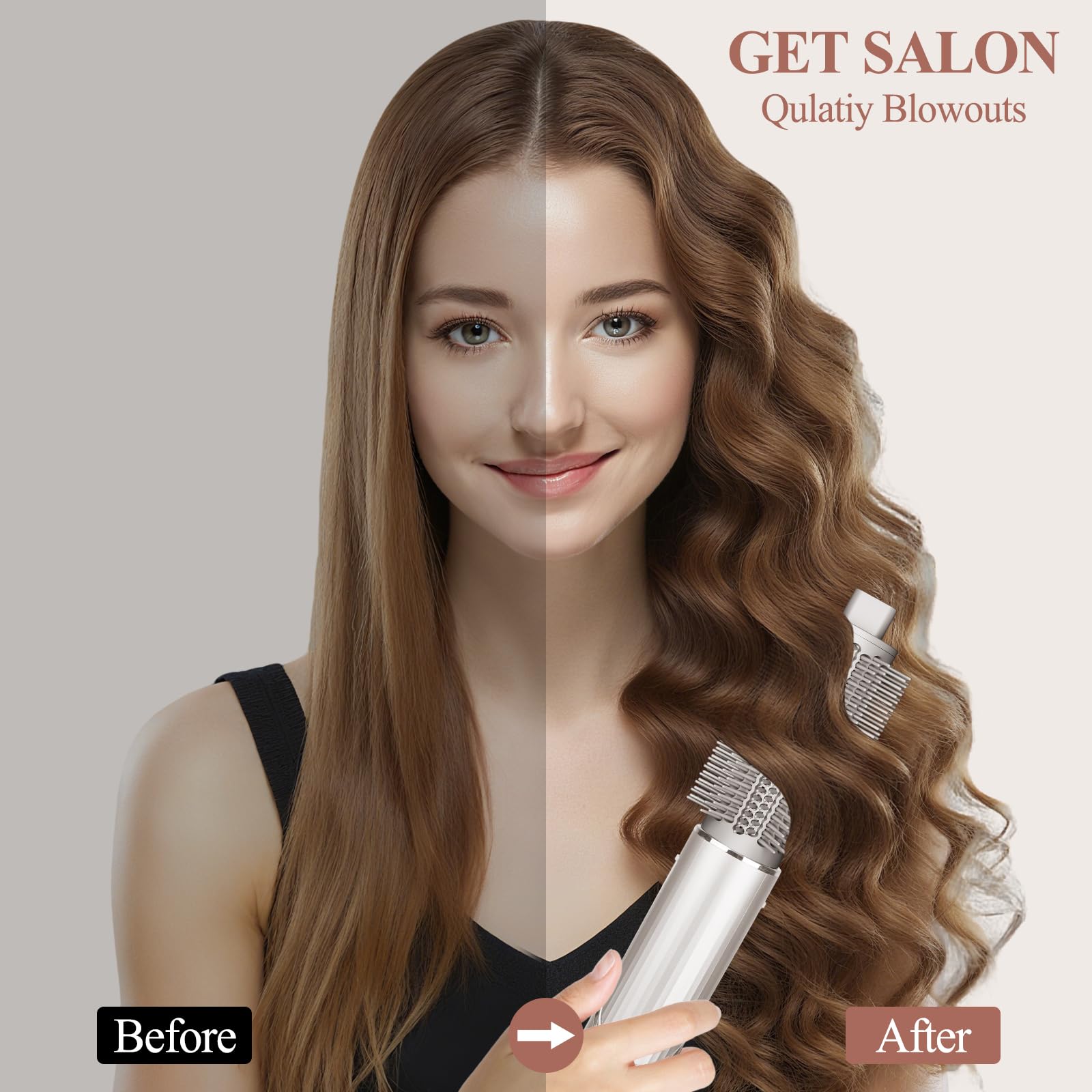 Chivixe Round Brush Attachment tames frizz and boosts shine.