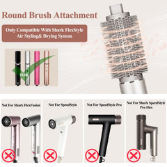 Chivixe Round Brush Attachment with upgraded bristles lifts roots for volume.