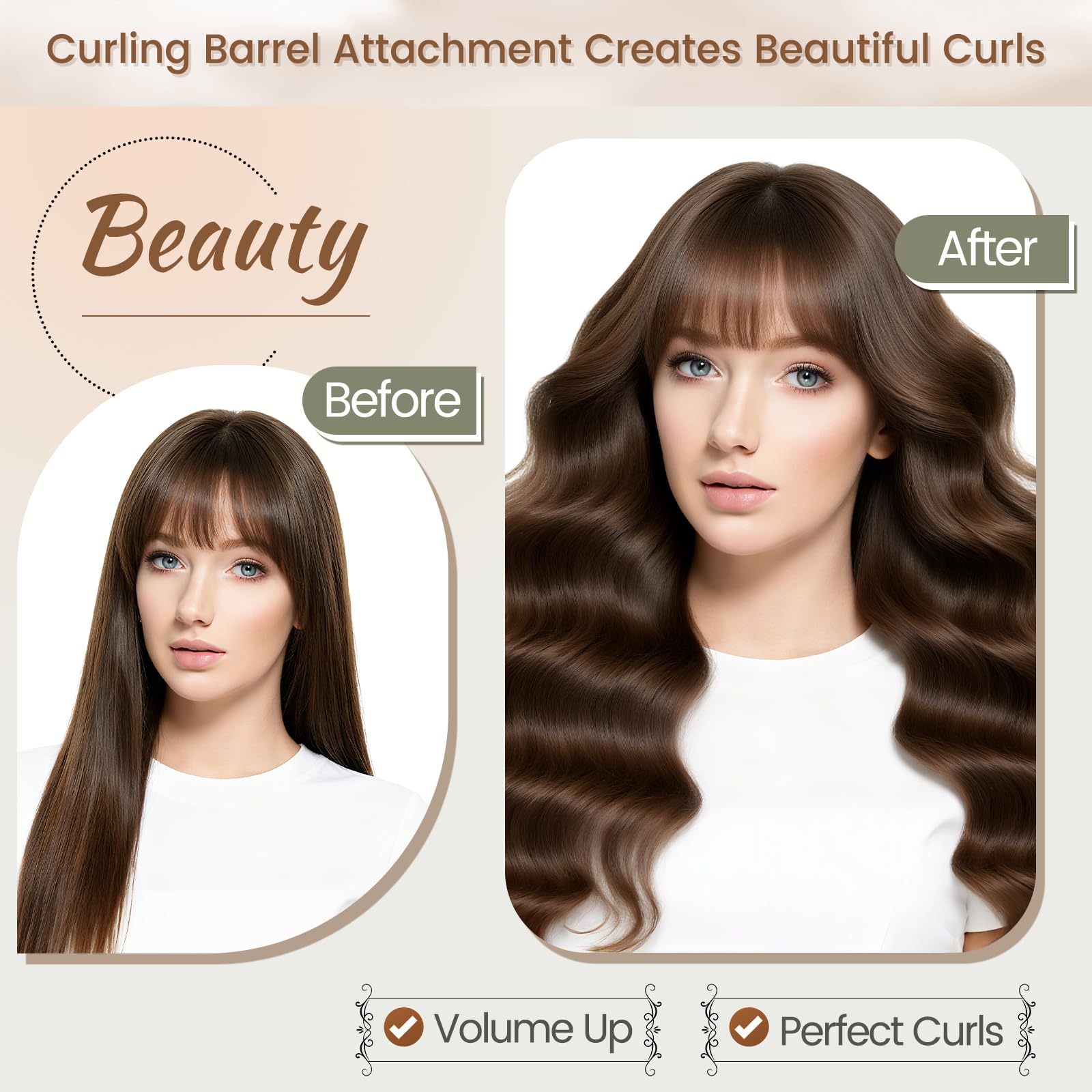 Chivixe attachment aids efficient styling with minimal effort.