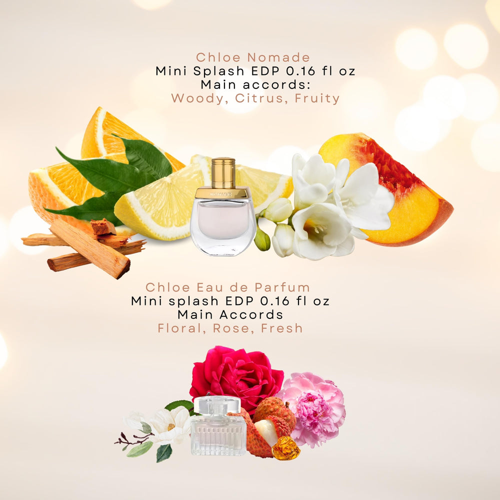 Chloé gift-set display featuring four petite fragrances for gifting.