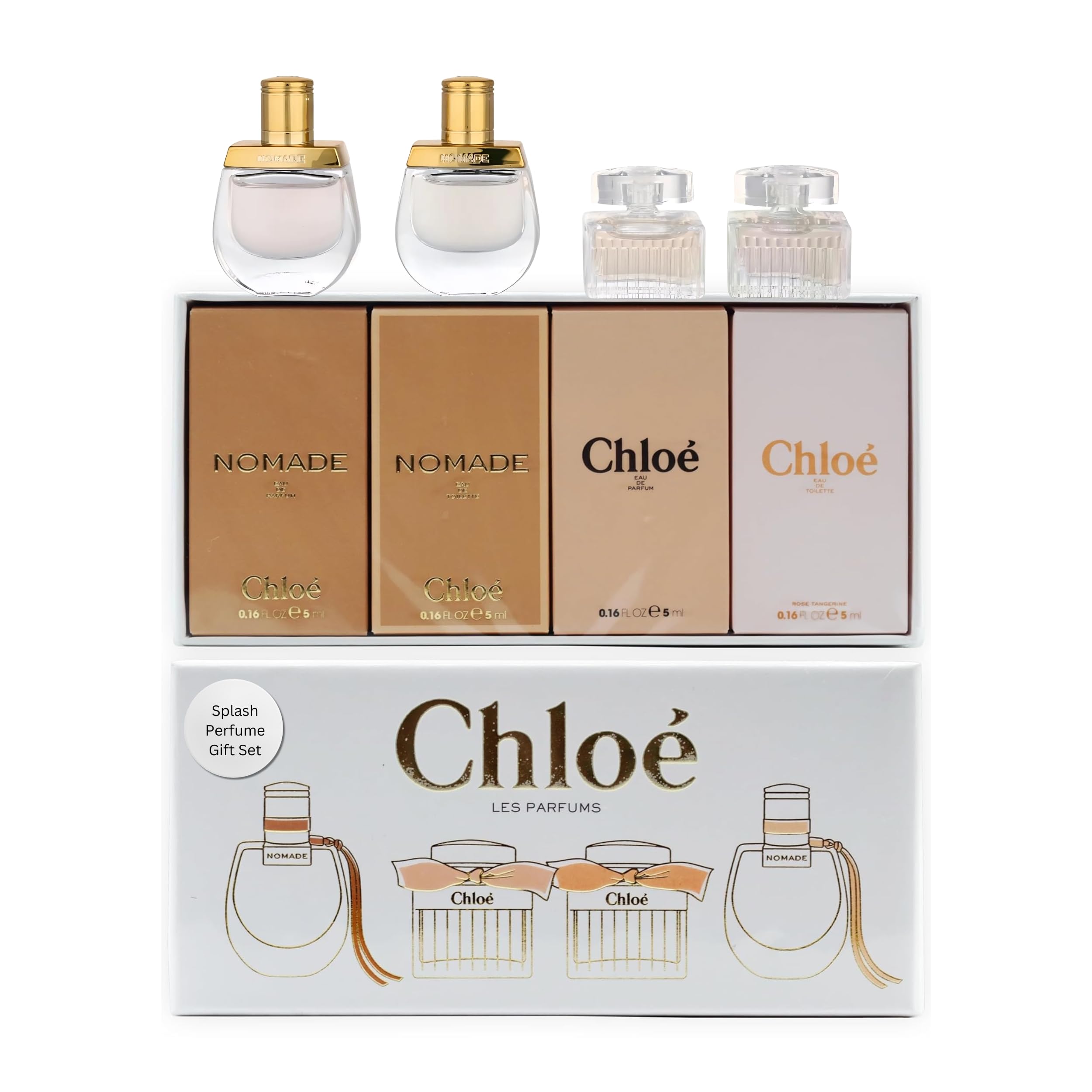 Chloé mini splash Nomade EDT bottle for travel-friendly fragrance sampling.
