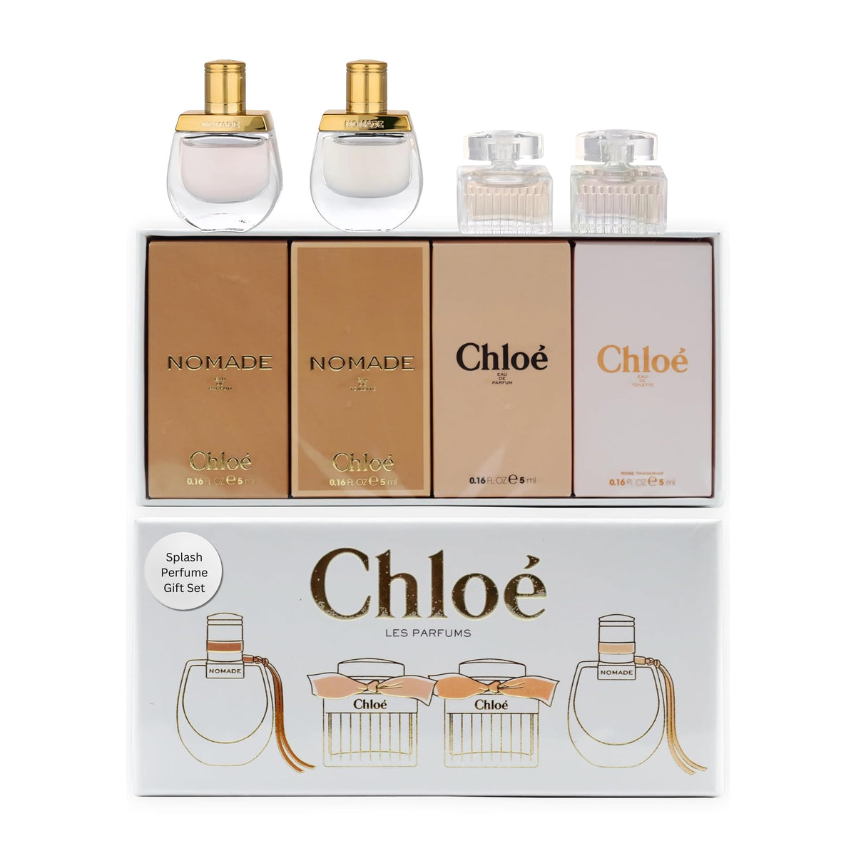 Chloé mini splash Nomade EDT bottle for travel-friendly fragrance sampling.