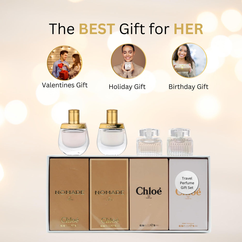 Chloé travel-size set packaging highlighting versatile scent options.