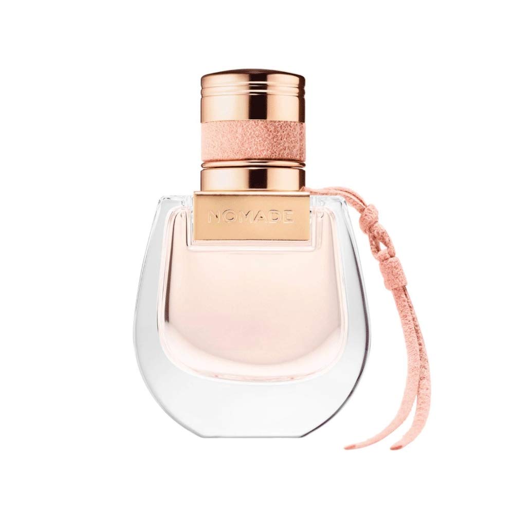 Chloe Nomade bottle curves highlight soft, feminine design with a modern metallic accent for everyday elegance.