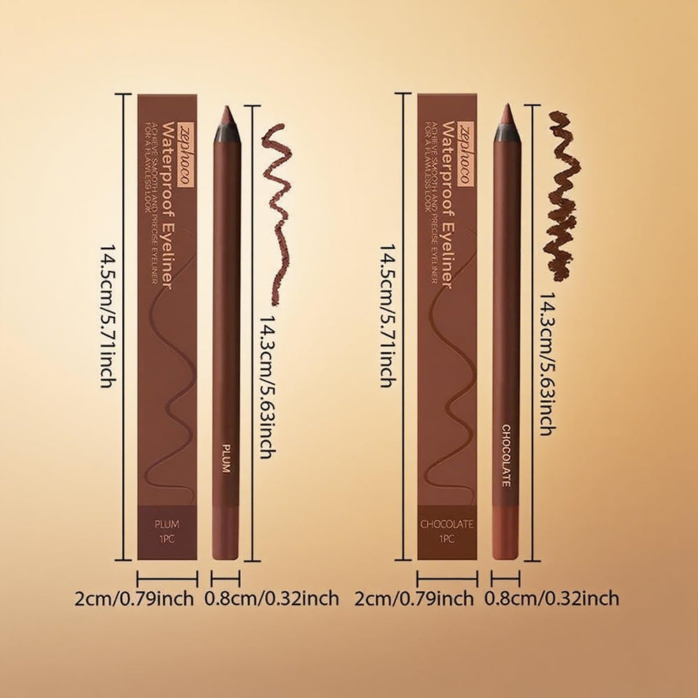Chocolate-plum-eyeliner duo ready for everyday and special occasion looks.